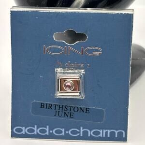 Silver June Birthstone Claire's Charm for Italian Bracelet